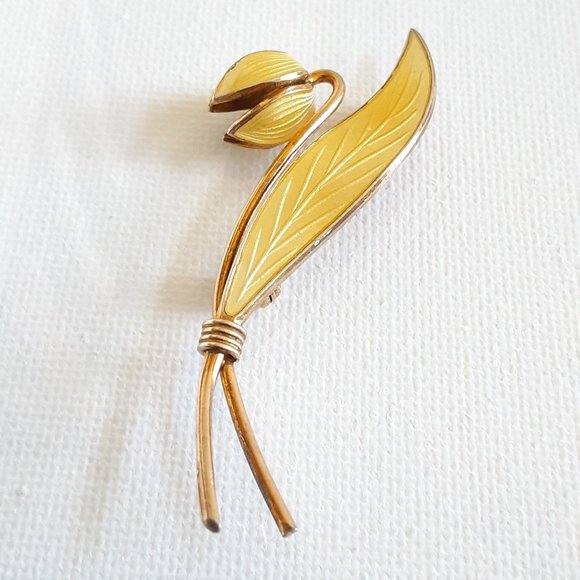 Norway Jewelry - Norway Ivan Holt sterling enamel tulip pin
